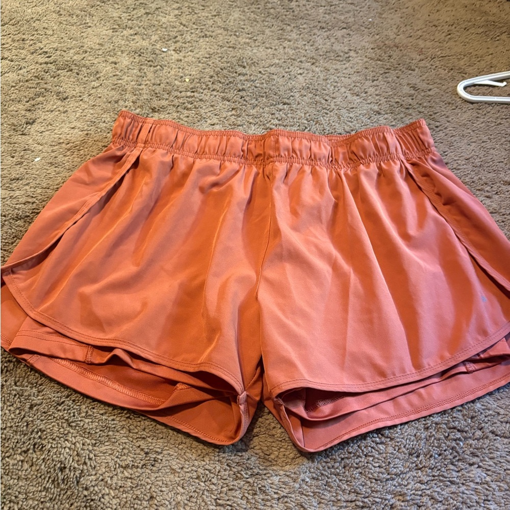 Women's Athletic Shorts in Rust
